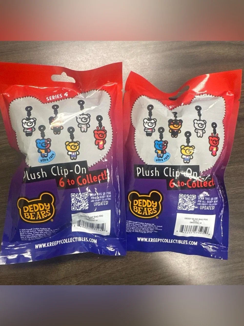 NEW Deddy Bears Plush Clip-On Blind Bags | Set of 2